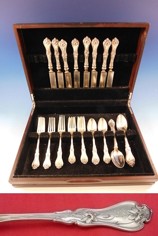 Violet by Whiting Sterling Silver Flatware Set For 8 Service 40 Pieces